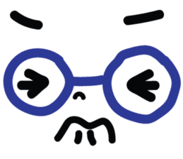 Blue Glasses Man sticker #13329847