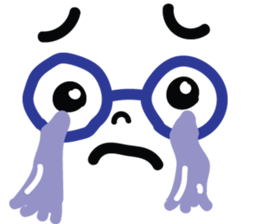 Blue Glasses Man sticker #13329848