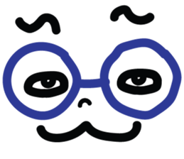 Blue Glasses Man sticker #13329851