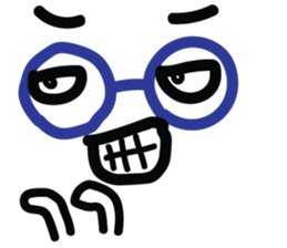 Blue Glasses Man sticker #13329852