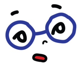 Blue Glasses Man sticker #13329853