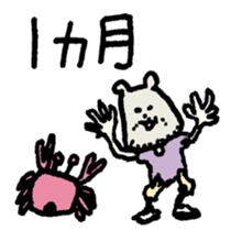 Castaway of bear face people sticker #13330255