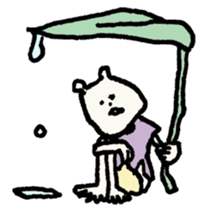 Castaway of bear face people sticker #13330258