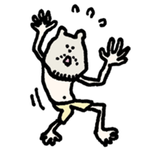 Castaway of bear face people sticker #13330259