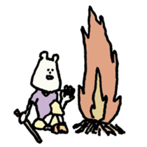 Castaway of bear face people sticker #13330266