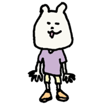 Castaway of bear face people sticker #13330268