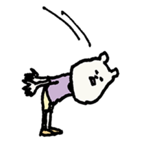 Castaway of bear face people sticker #13330277