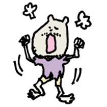 Castaway of bear face people sticker #13330278