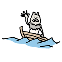 Castaway of bear face people sticker #13330293