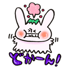 Rabbit with sound effect sticker #13330551