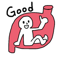 Man in stomach !? sticker #13330894