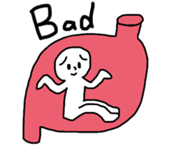 Man in stomach !? sticker #13330895