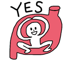 Man in stomach !? sticker #13330896