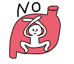 Man in stomach !? sticker #13330897