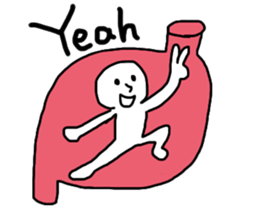 Man in stomach !? sticker #13330902