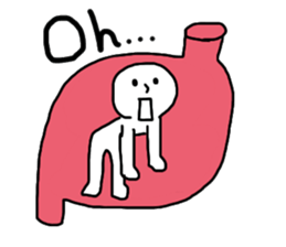 Man in stomach !? sticker #13330903