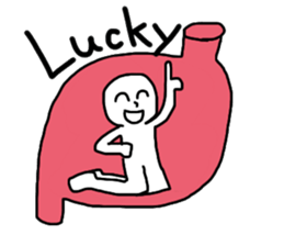 Man in stomach !? sticker #13330905