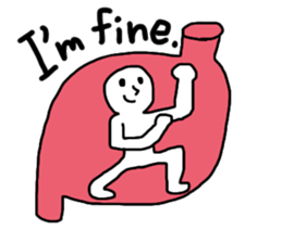 Man in stomach !? sticker #13330907