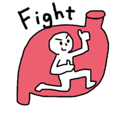 Man in stomach !? sticker #13330908