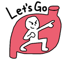 Man in stomach !? sticker #13330910