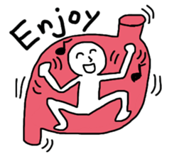 Man in stomach !? sticker #13330911