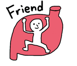 Man in stomach !? sticker #13330912