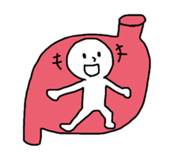 Man in stomach !? sticker #13330930