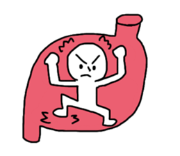 Man in stomach !? sticker #13330931