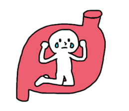 Man in stomach !? sticker #13330932