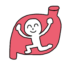 Man in stomach !? sticker #13330933