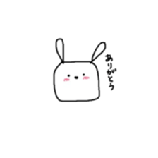 square face rabbits sticker #13331480
