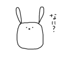 square face rabbits sticker #13331482
