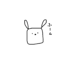 square face rabbits sticker #13331484