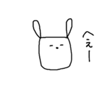 square face rabbits sticker #13331487