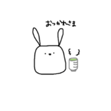 square face rabbits sticker #13331489