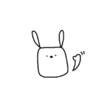 square face rabbits sticker #13331490