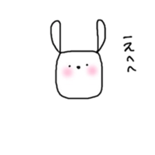 square face rabbits sticker #13331493