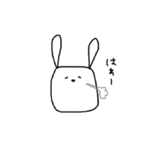 square face rabbits sticker #13331494