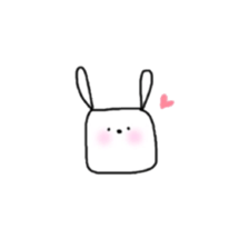 square face rabbits sticker #13331498