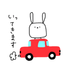 square face rabbits sticker #13331500