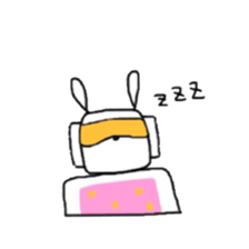 square face rabbits sticker #13331503