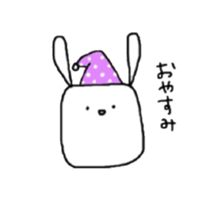 square face rabbits sticker #13331506
