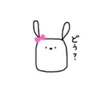 square face rabbits sticker #13331507
