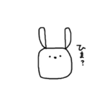 square face rabbits sticker #13331512