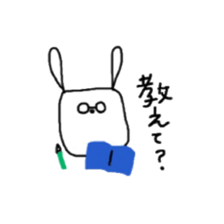 square face rabbits sticker #13331515