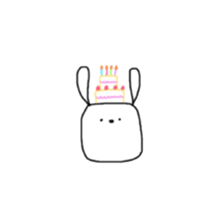 square face rabbits sticker #13331516