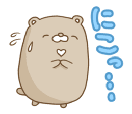 fat Moon bear sticker #13332075