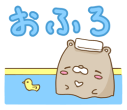 fat Moon bear sticker #13332086