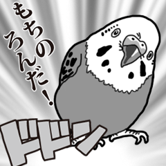Comic style budgerigars