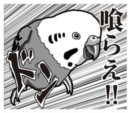 Comic style budgerigars sticker #13333071